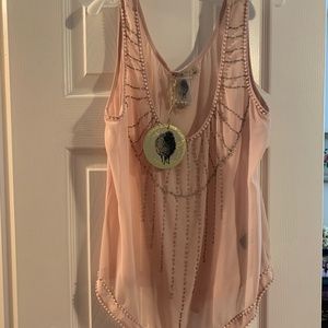Beaded Blush Tank